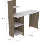 Polcos íróasztal 120x73,5x150cm barna FUR1240-1