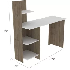 Polcos íróasztal 120x73,5x150cm barna FUR1240-1