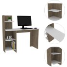 Polcos íróasztal 120x73,5x150cm barna FUR1240-1