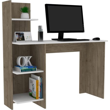 Polcos íróasztal 120x73,5x150cm barna FUR1240-1