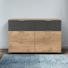 Komód hálószoba bútor 120x35x70cm barna FUR1340-1