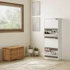 Cipősszekrény 63x24x150cm fehér FUR1347-2