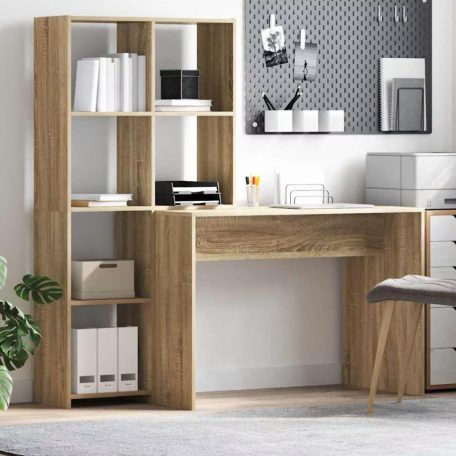 Polcos íróasztal 130x50x140cm barna FUR1353-1