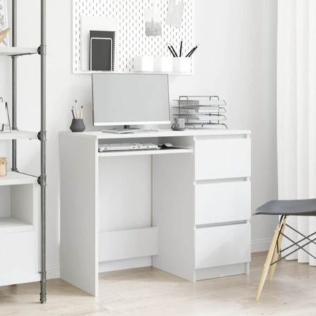 Fiókos íróasztal 90x45x76cm fehér FUR1354-1