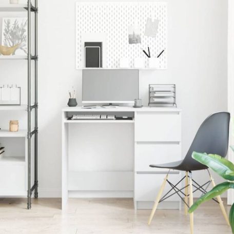 Fiókos íróasztal 90x45x76cm fehér FUR1354-1