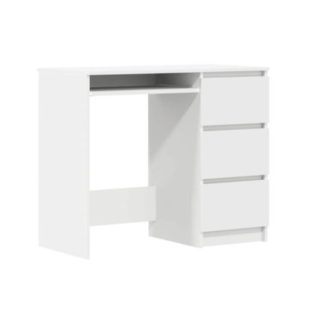 Fiókos íróasztal 90x45x76cm fehér FUR1354-1