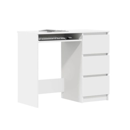 Fiókos íróasztal 90x45x76cm fehér FUR1354-1