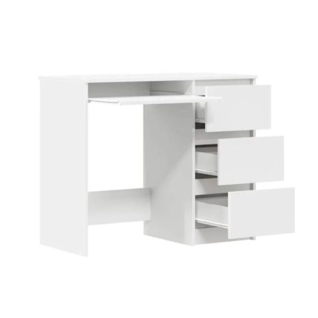Fiókos íróasztal 90x45x76cm fehér FUR1354-1