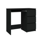 Fiókos íróasztal 90x45x76cm fekete FUR1354-2