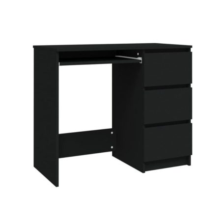 Fiókos íróasztal 90x45x76cm fekete FUR1354-2