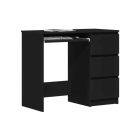 Fiókos íróasztal 90x45x76cm fekete FUR1354-2