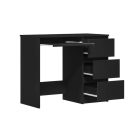 Fiókos íróasztal 90x45x76cm fekete FUR1354-2