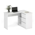 Fiókos sarok íróasztal 124x85x74cm fehér FUR1355-1