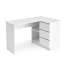 Fiókos sarok íróasztal 124x85x74cm fehér FUR1355-1