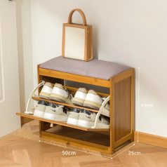 Bambusz cipőtároló 50x25x45cm BC FUR1674-1