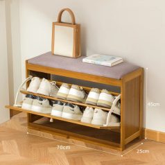 Bambusz cipőtároló 70x25x45cm BC FUR1674-2