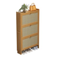 Bambusz cipősszekrény 68x17x121cm BC FUR1676-4
