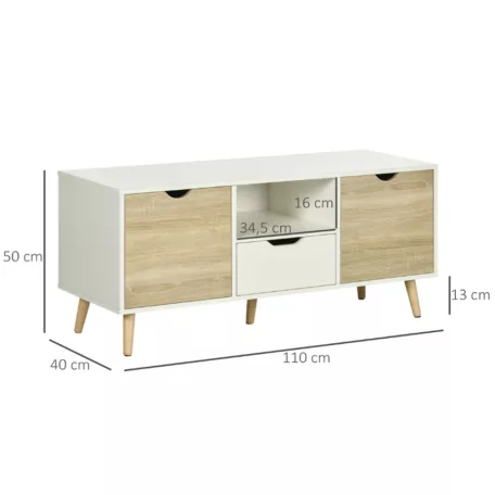 TV állvány multifunkciós médiaállvány 110x40x50cm FUR1794