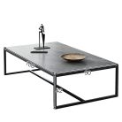 Dohányzóasztal 100x50x42 cm fekete FUR1816-2