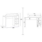 Fiókos íróasztal 120x55x82 cm barna FUR1871-2