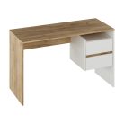 Fiókos íróasztal 125x51x75 cm barna fehér FUR1872-1