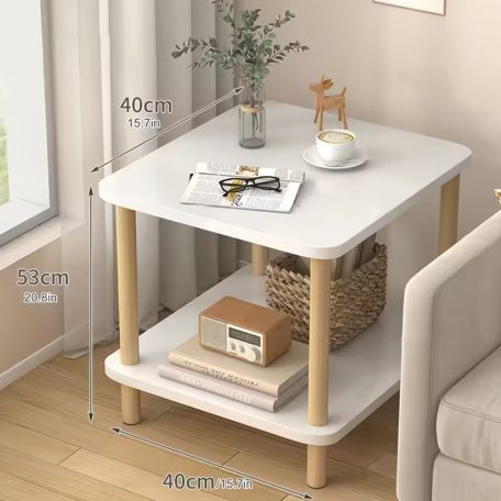 Dohányzóasztal 40x40x53 cm fehér FUR1874-2