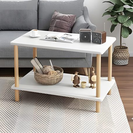 Dohányzóasztal 60x30x53 cm fehér FUR1875-2