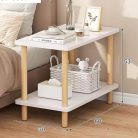 Dohányzóasztal 60x30x53 cm fehér FUR1875-2