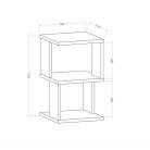 Dohányzóasztal 29x29x49 cm barna FUR1876-1