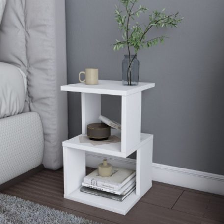 Dohányzóasztal 29x29x49 cm fehér FUR1876-2