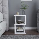 Dohányzóasztal 29x29x49 cm fehér FUR1876-2