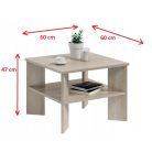 Dohányzóasztal tölgy 60x47x60cm FUR1877-1