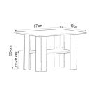 Dohányzóasztal barna 87x60x55cm FUR1879-1