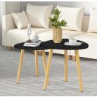 Dohányzóasztal szett fekete 54x45x50cm FUR1880-1