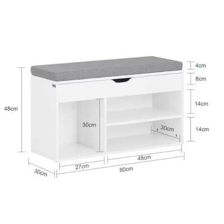 Cipősszekrény 80x48x30 cm FUR1889