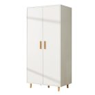 BeComfort kétajtós gardróbszekrény ruhásszekrény akasztós 80x45x182 cm fehér FUR1905-1