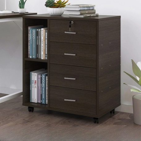 Zárható fiókos szekrény guruló konténer 60 x 37 x 57 cm FUR1919-1