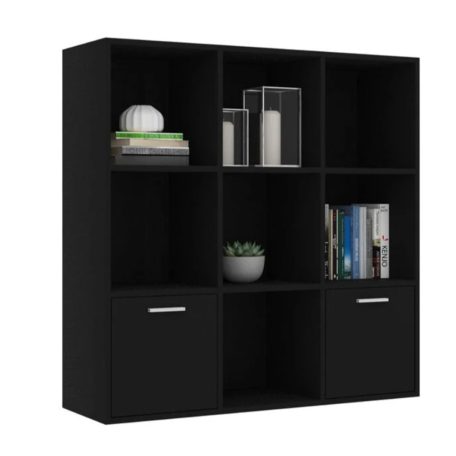 Komód hálószoba nappali bútor 98x30x98cm fekete FUR1948-2