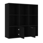 Komód hálószoba nappali bútor 98x30x98cm fekete FUR1948-2