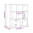 Komód hálószoba nappali bútor 98x30x98cm fekete FUR1948-2