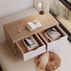 Dohányzóasztal 100x40x40 cm barna 2 fiókkal FUR1950-2