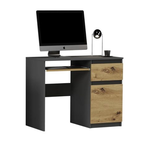 Fiókos íróasztal 90x50x77cm szürke FUR1954-1