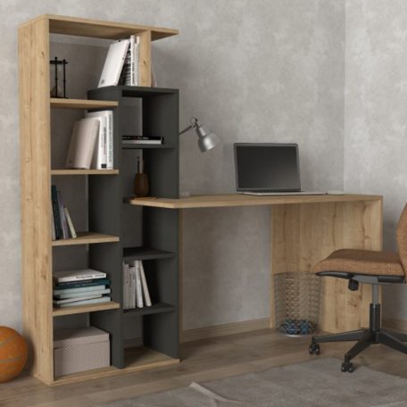 Polcos íróasztal 160x60x148cm barna FUR1955-1