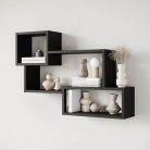 Fali polc 87x18x54cm fekete FUR1961-3