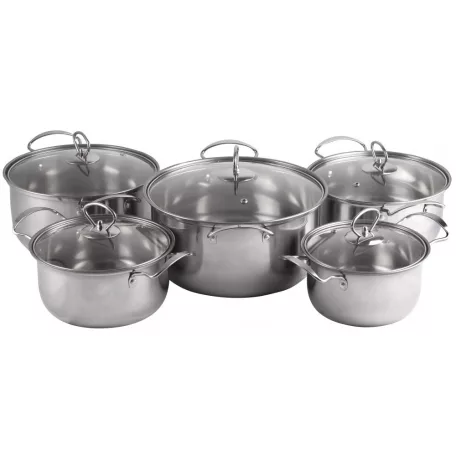 Indukciós inox 10 részes edénykészlet G-1051