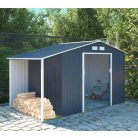 Kerti fém tároló ház előtetővel 300 x 178 x 192 cm 5,8 m² GH608-X