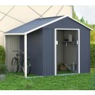 Kerti fém tároló ház előtetővel 300 x 178 x 192 cm 5,8 m² GH608-X