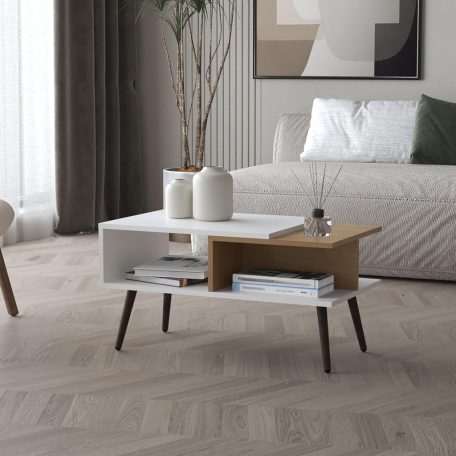 Dohányzóasztal 75x42x40 cm fehér GM-02