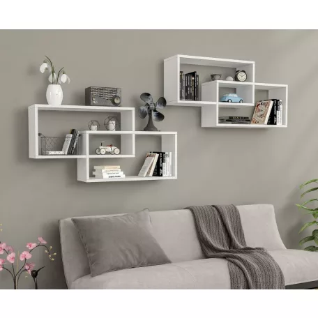 1db fali polc 104x22x45cm fehér GR-02
