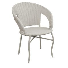Kerti szék polirattan fehér GRD01-C-W